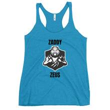 Load image into Gallery viewer, Women's Racerback Tank: Zaddy Zeus