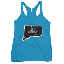 Load image into Gallery viewer, Women's Racerback Tank: WHERE THE HELL IS CT?-White