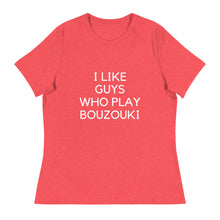 Load image into Gallery viewer, Women's Relaxed T-Shirt: Bouzouki Love-White