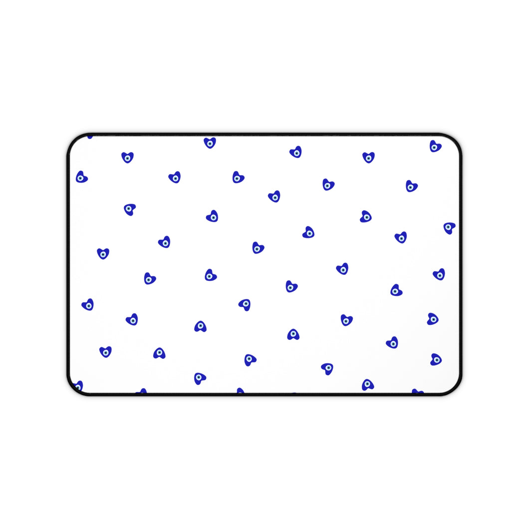 Desk Mat: White Mati Heart