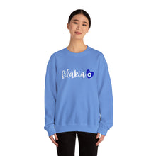 Load image into Gallery viewer, Unisex Heavy Blend™ Crewneck Sweatshirt: Filakia Mati Heart- White Font
