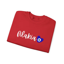 Load image into Gallery viewer, Unisex Heavy Blend™ Crewneck Sweatshirt: Filakia Mati Heart- White Font
