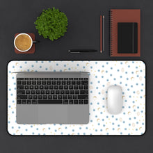 Cargar imagen en el visor de la galería, Desk Mat: White with Gold Moon and Watercolor Mati Pattern
