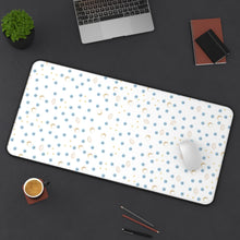 Cargar imagen en el visor de la galería, Desk Mat: White with Gold Moon and Watercolor Mati Pattern
