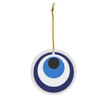 Load image into Gallery viewer, Ceramic Evil Eye Ornament, 1-Pack
