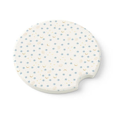 Load image into Gallery viewer, Soapstone Car Coaster: Watercolor Mati with Gold Moon
