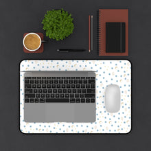 Cargar imagen en el visor de la galería, Desk Mat: White with Gold Moon and Watercolor Mati Pattern
