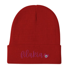 Cargar imagen en el visor de la galería, Embroidered Beanie: Filakia Breast Cancer Awareness
