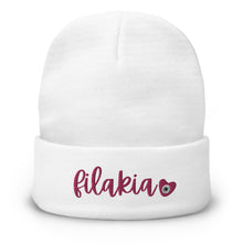Cargar imagen en el visor de la galería, Embroidered Beanie: Filakia Breast Cancer Awareness
