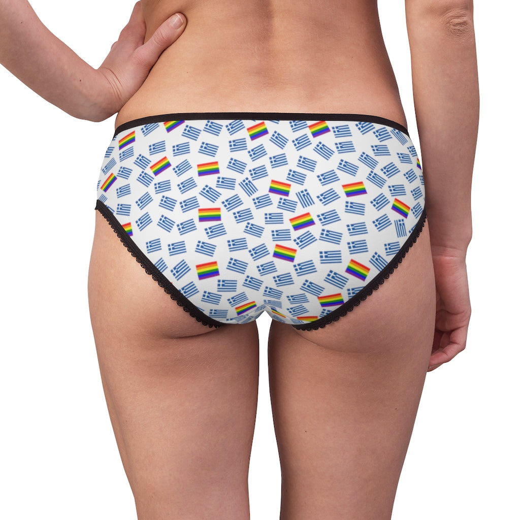 Women's Panties: Greek Flag + PRIDE