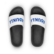 Cargar imagen en el visor de la galería, Women&#39;s Slide Sandals: KOUKLA with Evil Eye O-White
