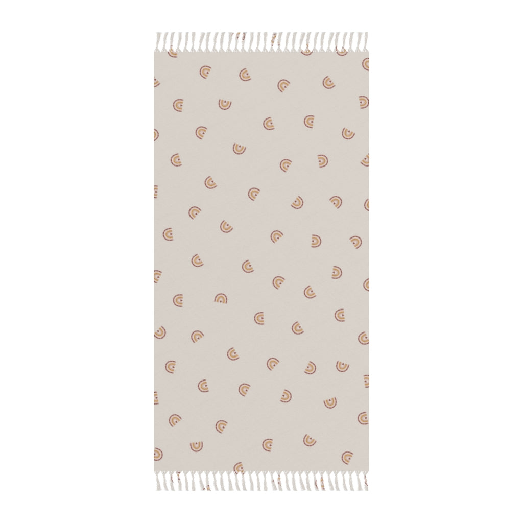 Beach Cloth: Boho Rainbow-Beige