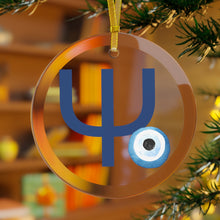 Cargar imagen en el visor de la galería, Ψ-PSI: Greek Monogram Glass Ornament
