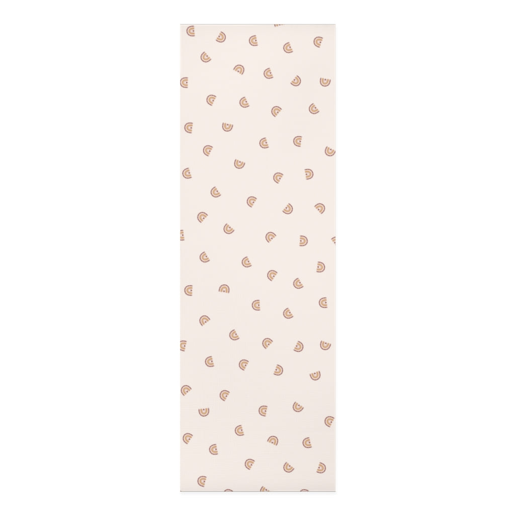 Foam Yoga Mat: Boho Rainbow-Light Pink