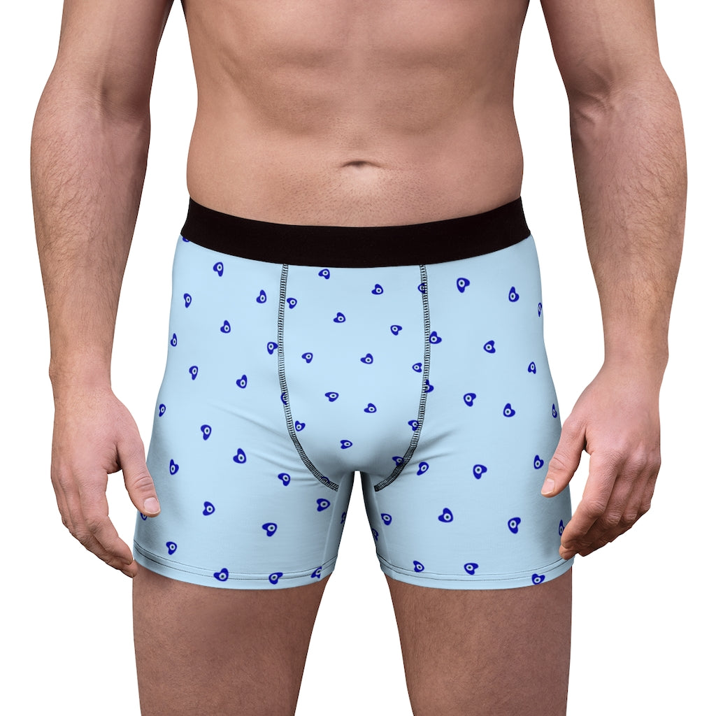 Men's Boxer Briefs: Mati Heart with Blue Background – FILAKIA - φιλάκια