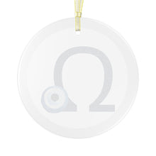 Load image into Gallery viewer, Ω-OMEGA: Greek Monogram Glass Ornament
