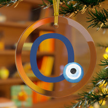 Cargar imagen en el visor de la galería, Ο-OMICRON: Greek Monogram Glass Ornament
