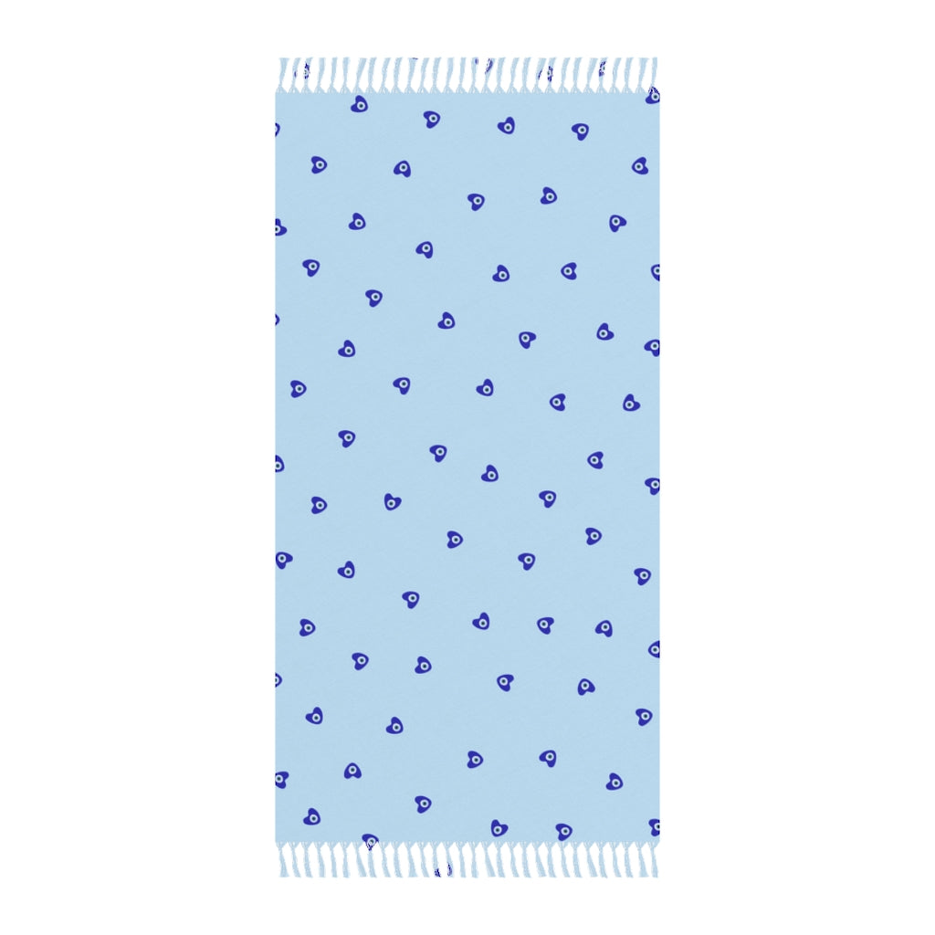 Beach Cloth: Mati Heart-Light Blue