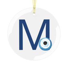 Cargar imagen en el visor de la galería, Μ-MU: Greek Monogram Glass Ornament
