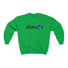 Cargar imagen en el visor de la galería, Unisex Heavy Blend™ Crewneck Sweatshirt: Filakia Mati Heart-Black
