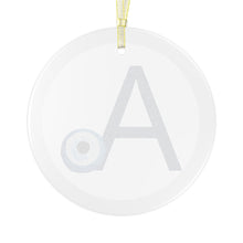 Load image into Gallery viewer, Greek Monogram Glass Ornament: A-ALPHA
