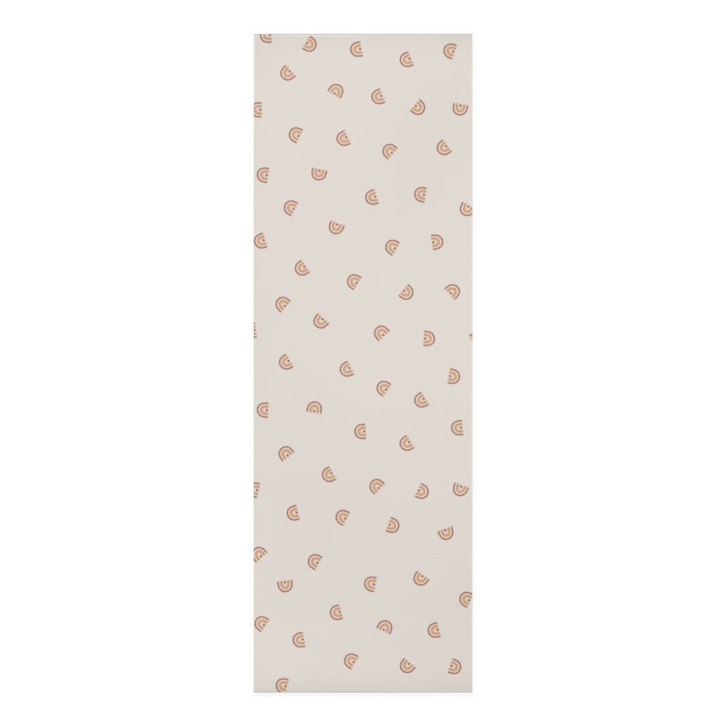 Foam Yoga Mat: Boho Rainbow-Beige