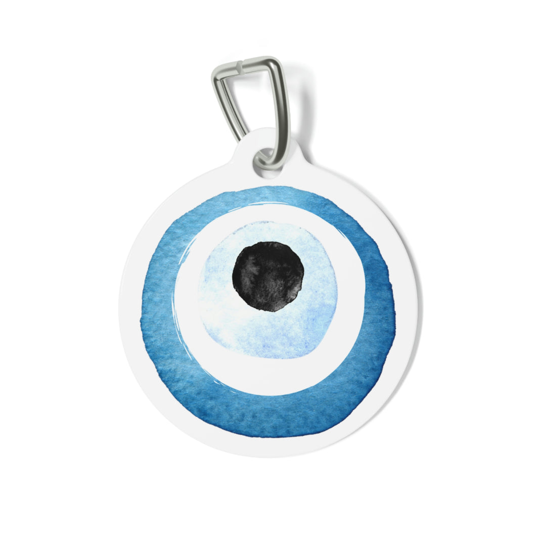 Collar Charm: Watercolor Mati-White Metal