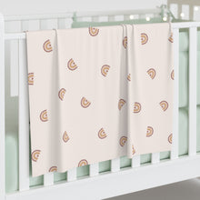 Load image into Gallery viewer, Baby Swaddle Blanket: Boho Rainbow-Light Pink
