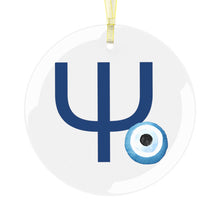 Cargar imagen en el visor de la galería, Ψ-PSI: Greek Monogram Glass Ornament
