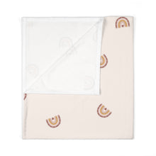 Load image into Gallery viewer, Baby Swaddle Blanket: Boho Rainbow-Light Pink
