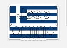 Cargar imagen en el visor de la galería, Sticker: Greek Flag Jeep Inspired Design
