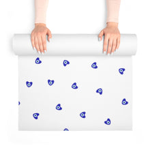 Load image into Gallery viewer, Foam Yoga Mat: Mati Heart Print-White
