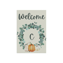 Cargar imagen en el visor de la galería, Garden Flag: Monogram Wreath Pumpkin-C
