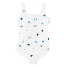 Load image into Gallery viewer, Girl’s Swimsuit: Watercolor Mati-White
