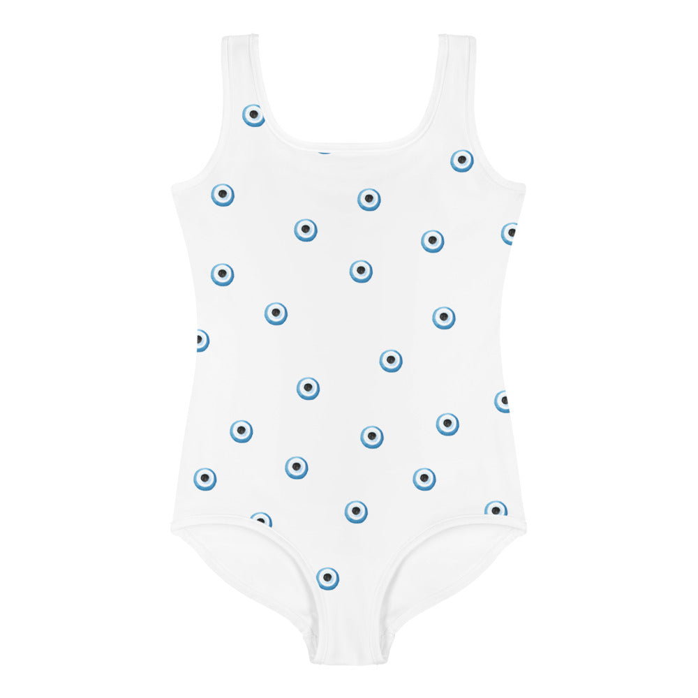 Girl’s Swimsuit: Watercolor Mati-White