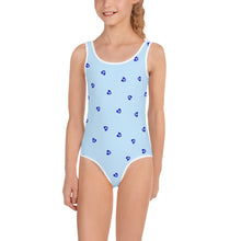 Cargar imagen en el visor de la galería, Girl’s Swimsuit: Mini Mati Heart-Blue
