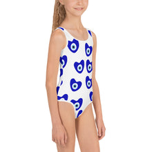 Load image into Gallery viewer, Girl’s Swimsuit: Mati Heart Print-White
