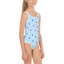 Cargar imagen en el visor de la galería, Girl’s Swimsuit: Mini Mati Heart-Blue
