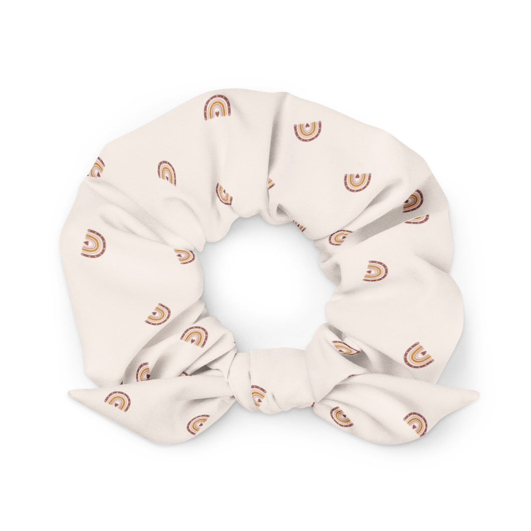 Scrunchie: Boho Rainbow-Light Pink