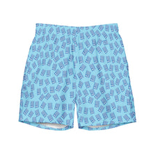 Cargar imagen en el visor de la galería, Swim Trunks: Levendis Greek Flag Pattern-Blue
