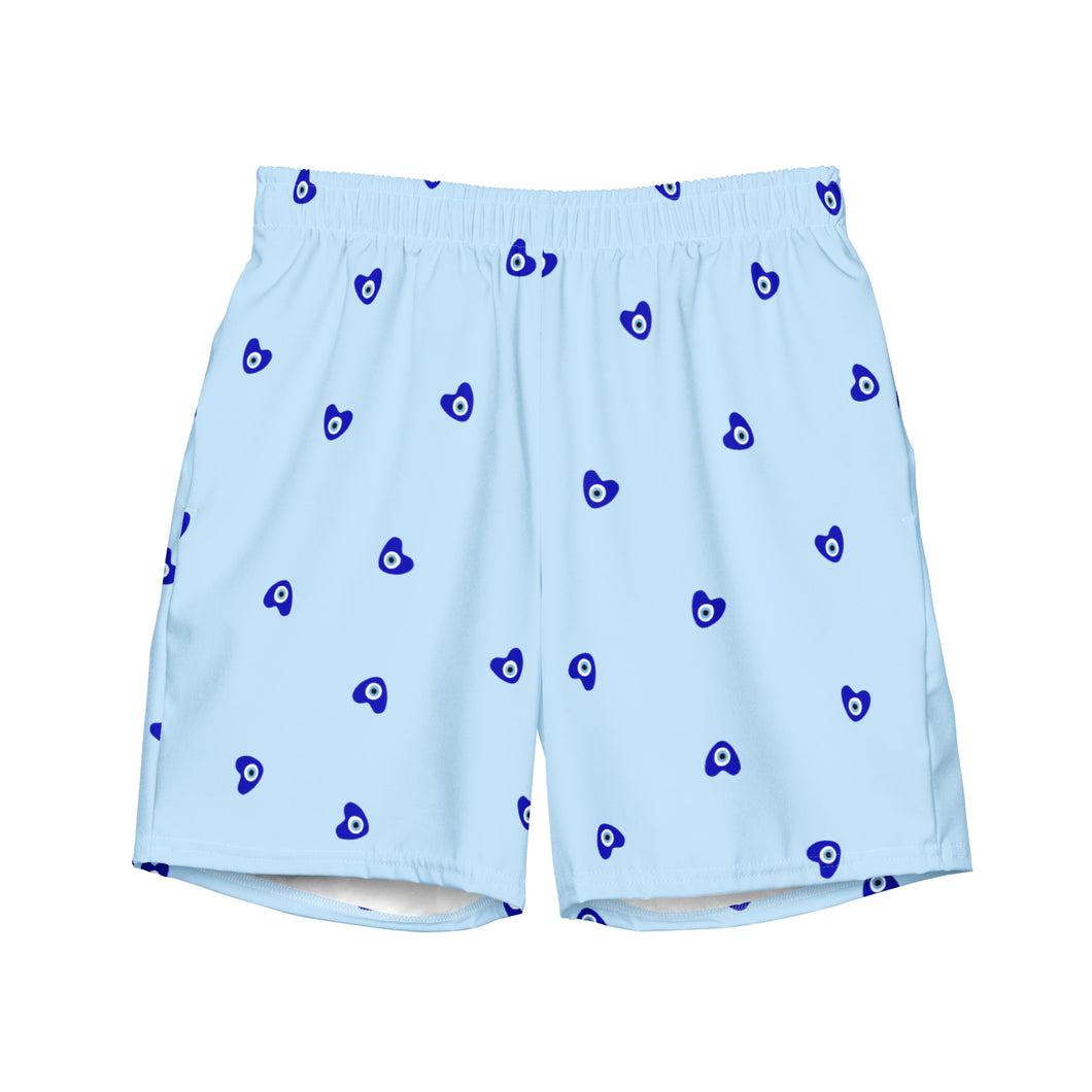 Swim Trunks: Mati Heart-Blue