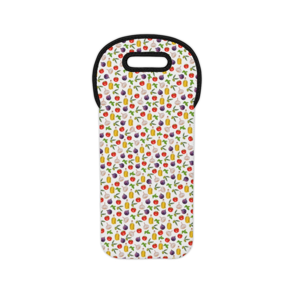 Wine Tote Bag: Kouzina Produce Pattern