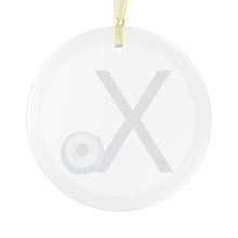 Load image into Gallery viewer, Greek Monogram Glass Ornament: X-CHI

