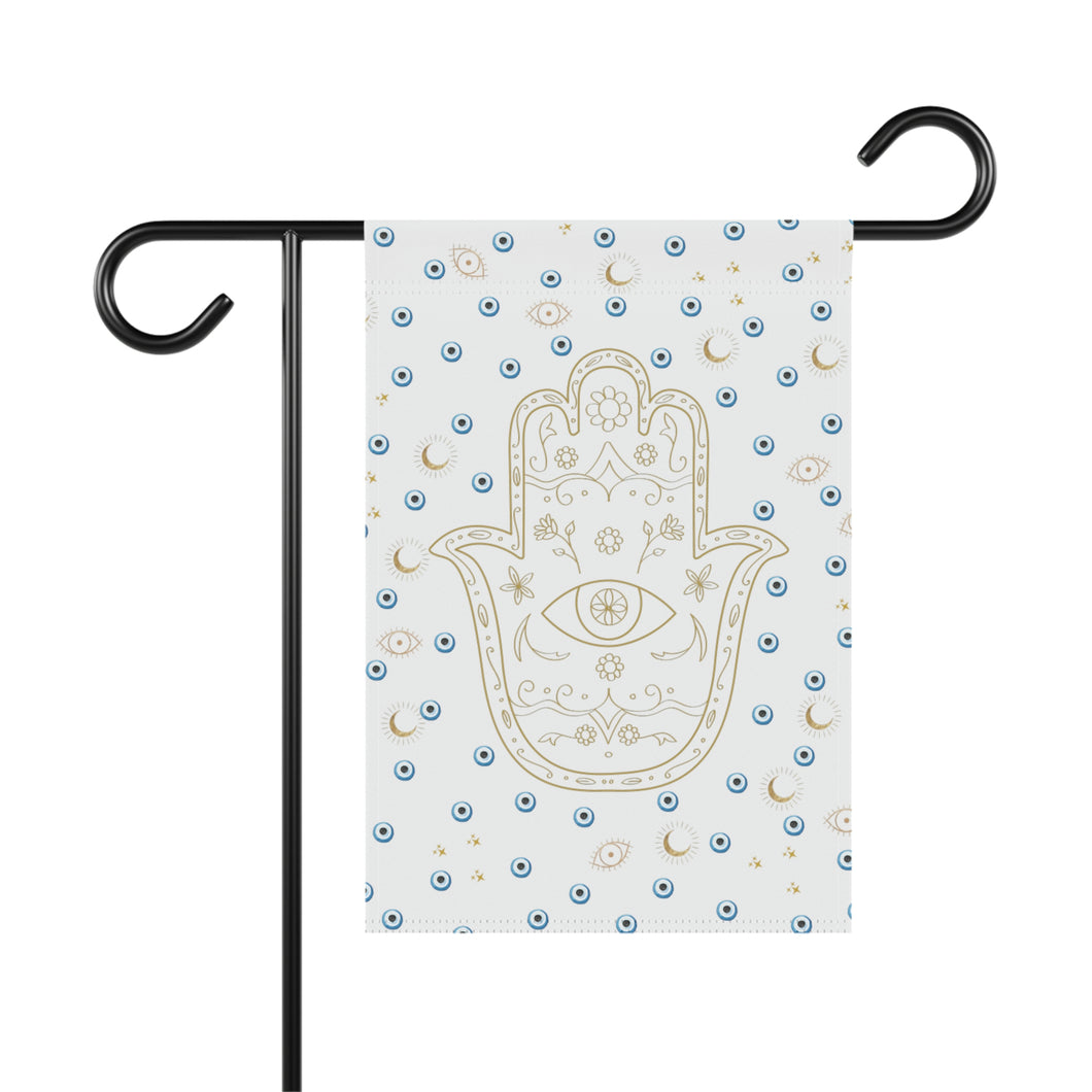 Garden Flag:Hamsa-White