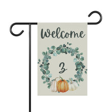Cargar imagen en el visor de la galería, Garden Flag: Monogram Wreath Pumpkin-Z
