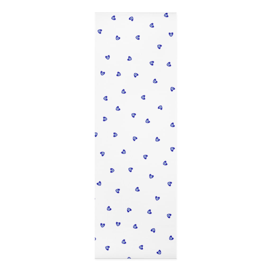 Foam Yoga Mat: Mati Heart Print-White