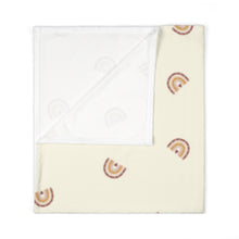 Load image into Gallery viewer, Baby Swaddle Blanket: Boho Rainbow-Cream
