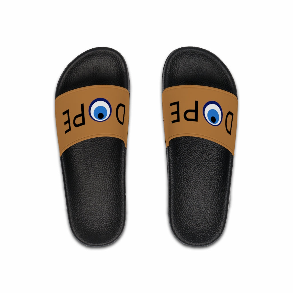 Men's Slide Sandals: DOPE-Light Brown