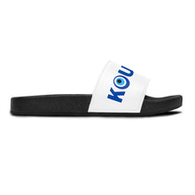 Cargar imagen en el visor de la galería, Women&#39;s Slide Sandals: KOUKLA with Evil Eye O-White
