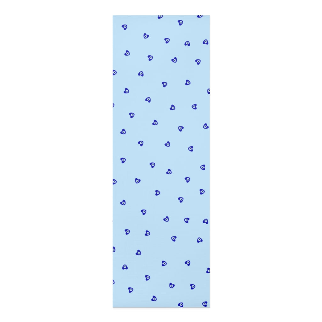 Foam Yoga Mat: Mati Heart-Light Blue